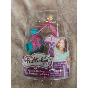 Flutterbye Dance & Fly Fairy Pink Blonde Flying Toy with Teal Launcher Base